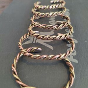 Bracelet torsadé cuivre et laiton fait main – Meignoz Forges & Lames